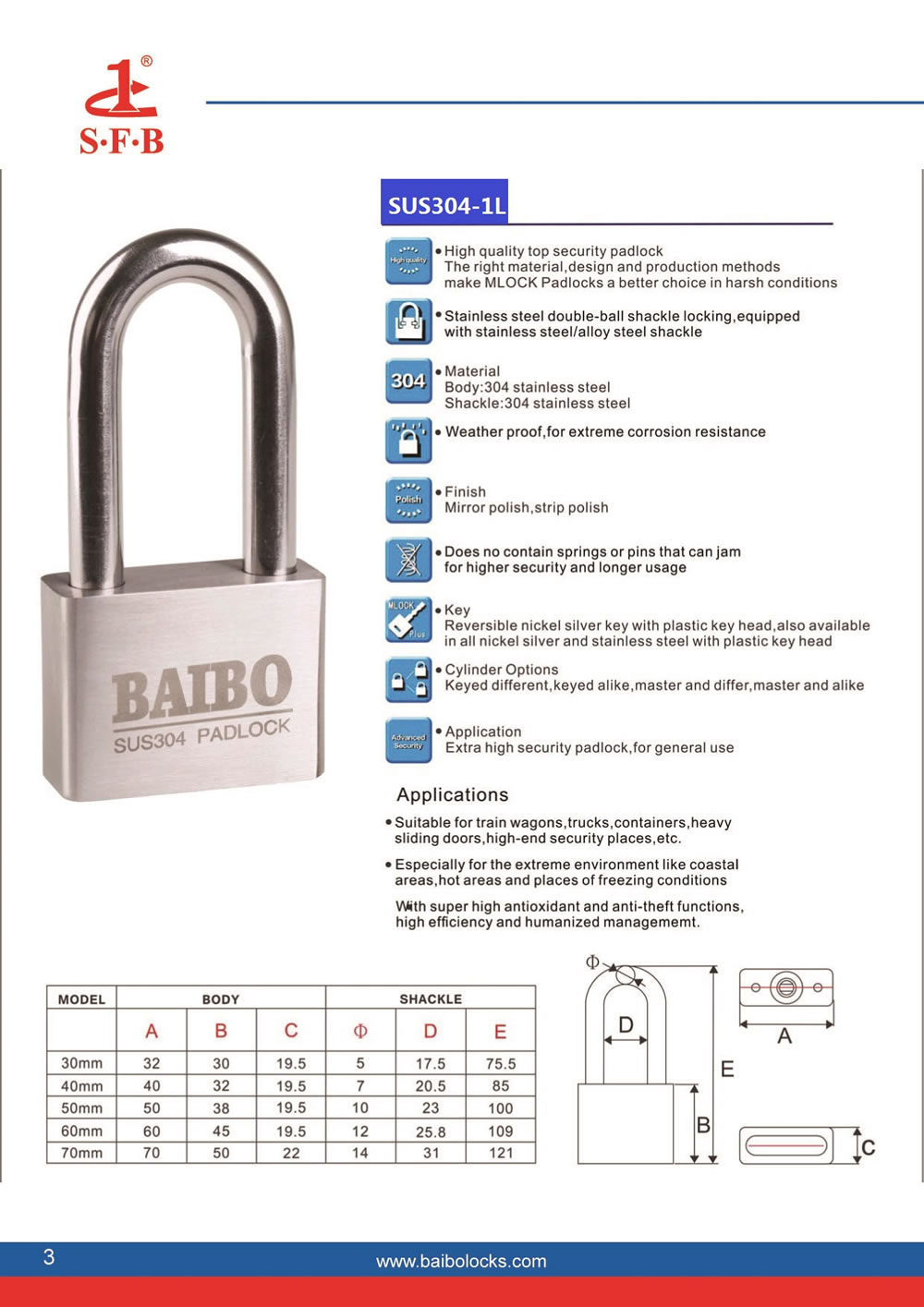 Stainless steel padlock,Stainless steel padlock